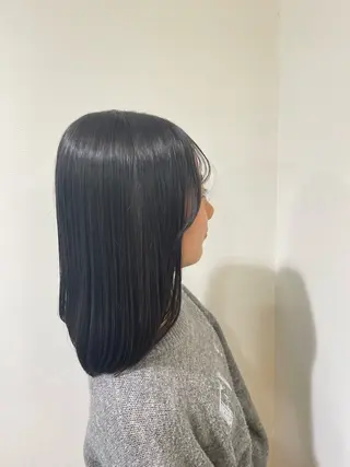ミディアム かすみ  ︎︎のヘアスタイル