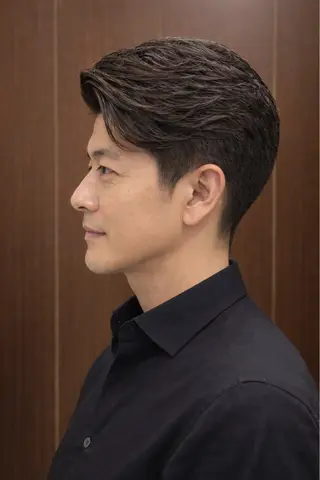 ミディアム パーマ 深夜23時まで営業 OR BARBERのヘアスタイル