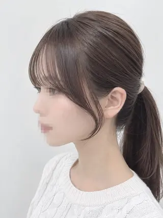 🫧透明感・オリーブ カラー👒岡本ひろなのヘアスタイル