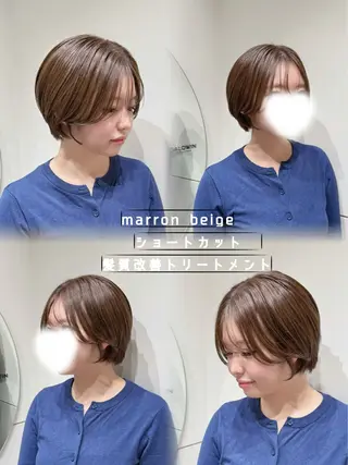ショート カラー 縮毛矯正/トレンド カラー🎀✨MIHOのヘアスタイル