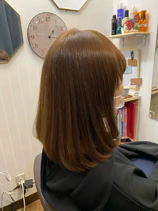 ミディアム カラー 河内山本駅近く エム ウォークのヘアスタイル