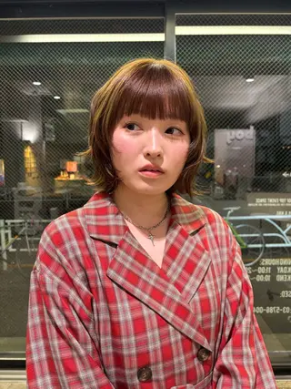 ミディアム カラー kiyono moekaのヘアスタイル