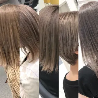 セミロング カラー 海外風レイヤーカット 👑店長 平松 由のヘアスタイル