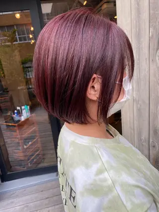 ショート カラー 髪質改善／美髪矯正 林田和真のヘアスタイル