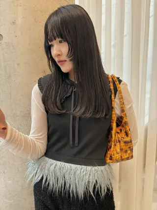 ロング オカモト ハルカのヘアスタイル