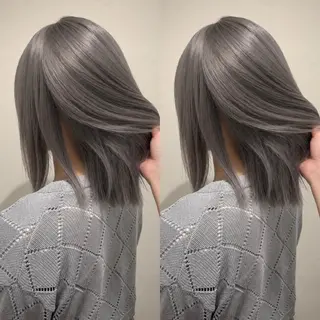 ミディアム カラー なんば、心斎橋🍓 ハイトーンnicoのヘアスタイル
