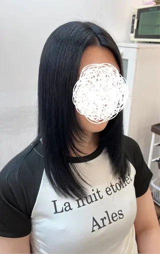 ミディアム カラー ✂︎HITOMI✂︎ 副店長のヘアスタイル