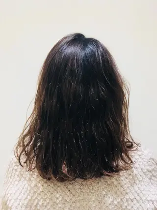 セミロング カラー パーマ ヘアアレンジ 【ツヤ髪美容師】 ツダケイスケのヘアスタイル