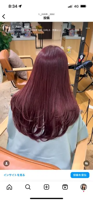 ロング fitするカット♡/ 多幸感/ふうか◠‿◠のヘアスタイル