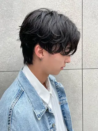 ショート カラー パーマ ヘアアレンジ メンズ 亀井隆汰/メンズ専門 パーマ/フェード可のヘアスタイル