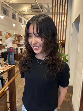 セミロング パーマ MOK大阪梅田店 Asahiのヘアスタイル