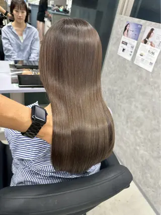 ロング カラー anhelo髪質改善 メテオ髪質改善名駅のヘアスタイル