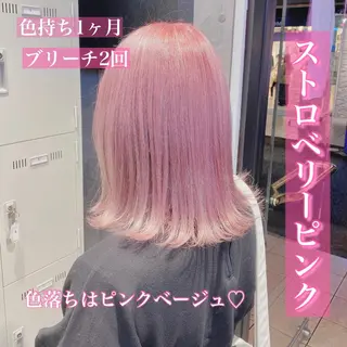 ミディアム カラー ヘアアレンジ メンズ キッズ マツエク・マツパ ブリーチの髪様 MASATOのヘアスタイル