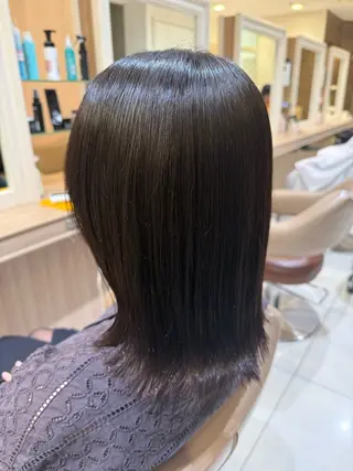 ミディアム パーマ 韓国ヘアメイク🎀/ 縮毛矯正✨山本媛香のヘアスタイル