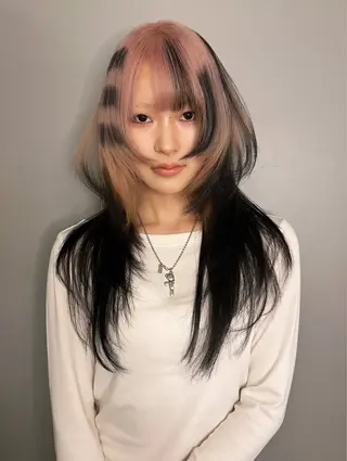 セミロング カラー 圧倒的デザイン力 店長🎨RENAのヘアスタイル