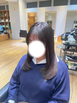 セミロング パーマ 縮毛矯正/レイヤー 🌙児玉光瑠のヘアスタイル