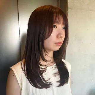 ロング カラー 柔め透明感血色カラー 暖色/レイヤー/ゆいのヘアスタイル
