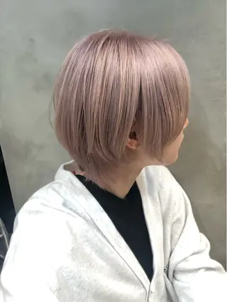 ショート カラー パーマ ヘアアレンジ ショートヘア原宿 fifth コシのヘアスタイル