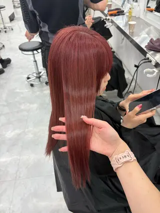 ロング カラー ヘアアレンジ 🫧🎀うる艶暖色 🏹Nanako🎀のヘアスタイル