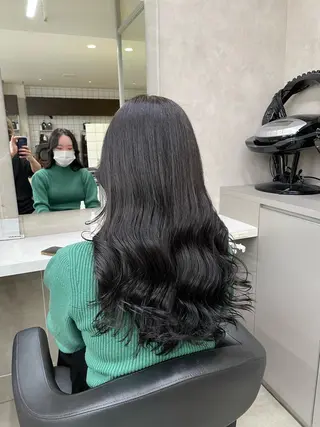 ミディアム カラー パーマ ヘアアレンジ メンズ キッズ ネイル マツエク・マツパ アイブロウ 🦋縮毛/韓国レイヤ ー/透明感カラー🦋のヘアスタイル