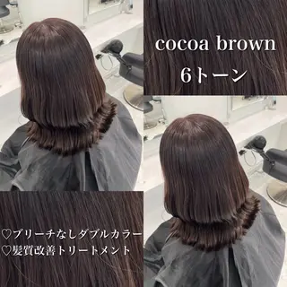 カラー 🤍ブリーチなし ブラウンhimi🤍のヘアスタイル