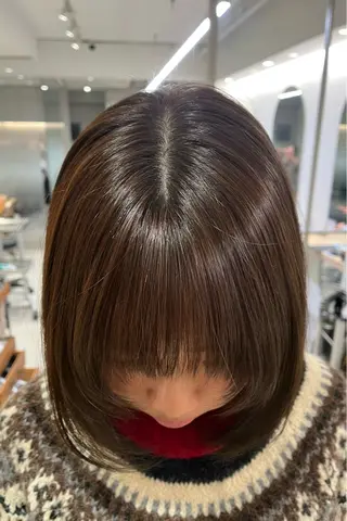 ミディアム カラー Kasumi | くすみブラウン×渋谷のヘアスタイル