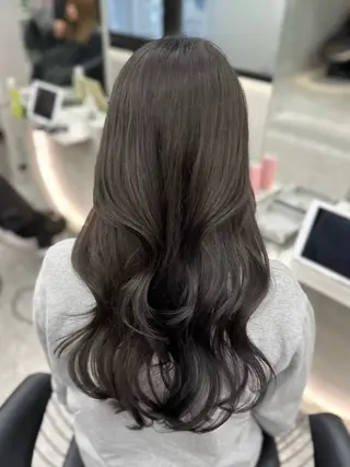 セミロング カラー ヘアアレンジ 🍒ブリーチなしカラ ー/Sakura🍒のヘアスタイル