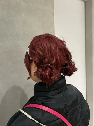 ミディアム ヘアアレンジ 愛 理のヘアスタイル