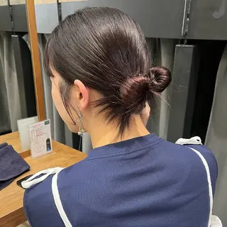 セミロング カラー ヘアアレンジ ボブハイトーン🦖 デザインMAMIのヘアスタイル