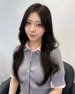 ロング 加藤 杏のヘアスタイル