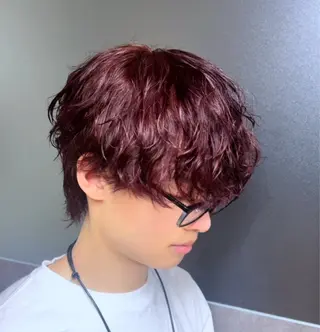 カラー パーマ メンズ ✅曲がる縮毛矯正・ メンズ縮毛/森隆之介のヘアスタイル