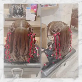 セミロング ヘアアレンジ ヘアセット/着付け 𓇼 まつもと𓇼のその他イメージ