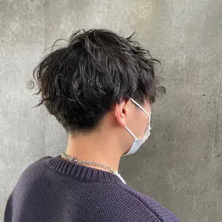 パーマ メンズ もりたみかこ 美容師お休み中のヘアスタイル