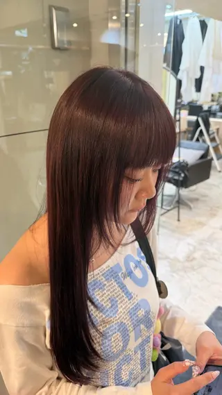 ロング 艶カラー/ 縮毛矯正/ユズキのヘアスタイル
