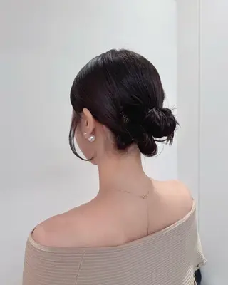 ミディアム カラー ヘアアレンジ 縮毛矯正+モテカラー 🎀✨MIHOのヘアスタイル