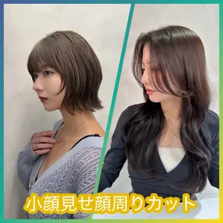 ロング カラー 新島 涼のヘアスタイル
