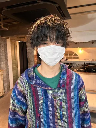 ミディアム パーマ メンズ お任せヘア☘️☘️ 及川渚のヘアスタイル