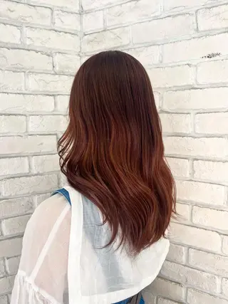 セミロング カラー ハイトーンカラー シールエクステのヘアスタイル