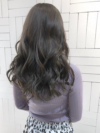 セミロング パーマ 青池 康宏のヘアスタイル