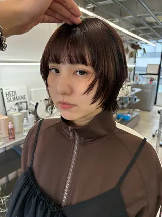 ショート カラー 似合わせカット レイヤー/ボブのヘアスタイル