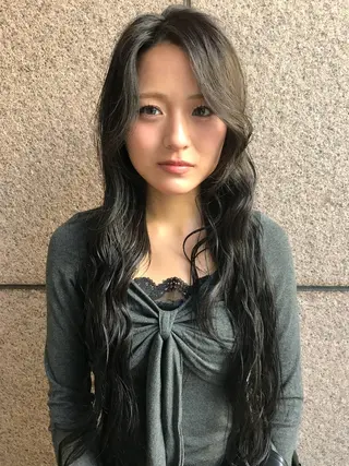 セミロング カラー 赤み消しカラー/ ミントカラー/トモキのヘアスタイル