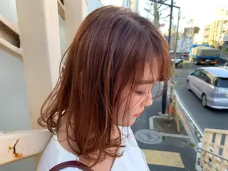 セミロング カラー 藤田 衣子のヘアスタイル