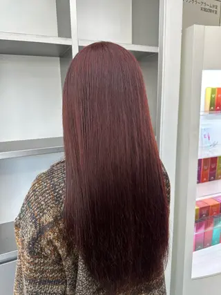 セミロング カラー パーマ ヘアアレンジ 艶髪/髪質改善/縮毛 masae🌼のヘアスタイル