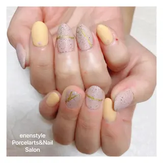 ミディアム ネイル 🐾enen style 🐾のネイルデザイン