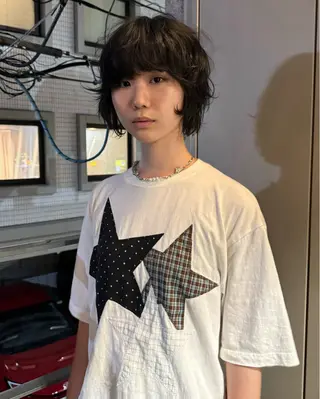 ミディアム 川田大輝 ナチュラルモードのヘアスタイル