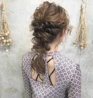 セミロング カラー ヘアアレンジ Satsuki ✂︎♡のヘアスタイル