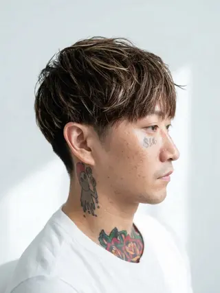 ショート カラー メンズ 鈴木 まさしのヘアスタイル