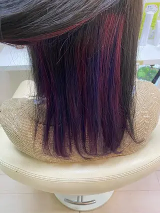セミロング カラー おん眉美容師eMu✄ yuka‪🤍のヘアスタイル