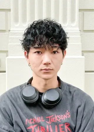 ショート パーマ メンズ 三宮メンズカット ヨシイッキのヘアスタイル