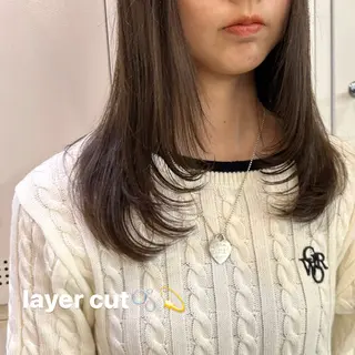 ロング 🌷ラベンダーピンク 顔まわり🌷ねいろのヘアスタイル